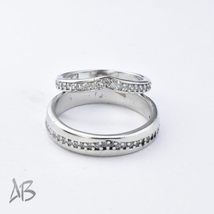 حلقه ست نقره مناسب ازدواج، نامزدی، ضد حساسیت آقابزرگ کد Set2 - Image 8