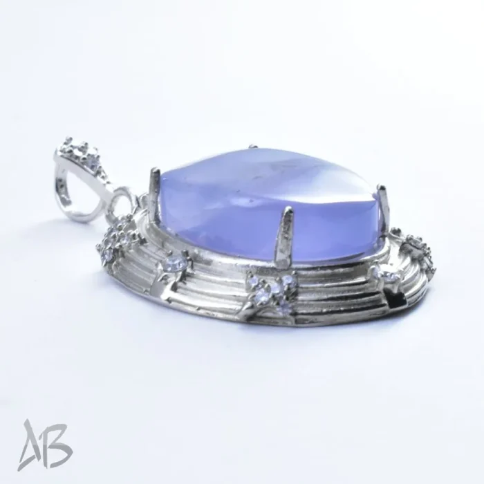 گردنبند یا مدالی نقره نگین عقیق یمنی اصل درشت شجر آقابزرگ کد Med66 - Image 5