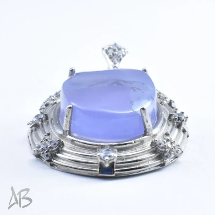 گردنبند یا مدالی نقره نگین عقیق یمنی اصل درشت شجر آقابزرگ کد Med66 - Image 8