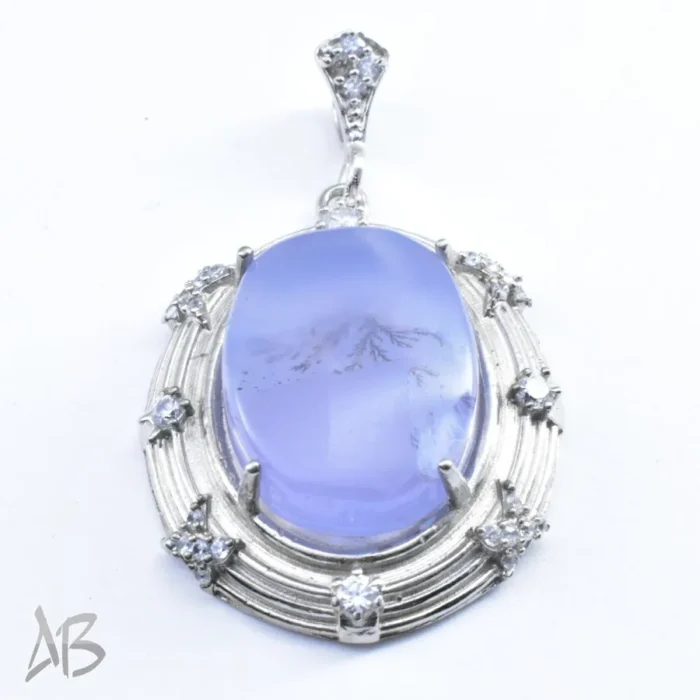 گردنبند یا مدالی نقره نگین عقیق یمنی اصل درشت شجر آقابزرگ کد Med66 - Image 6