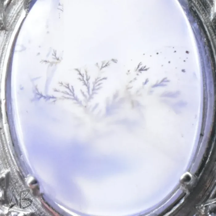 گردنبند یا مدالی نقره نگین عقیق یمنی اصل درشت شجر آقابزرگ کد Med66 - Image 7