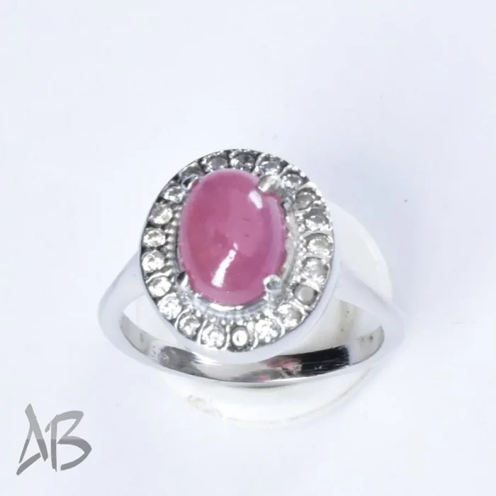 انگشتر نقره زنانه اصل عیار 925 نگین دار یاقوت سرخ آفریقایی آقابزرگ کد 654 - Image 4