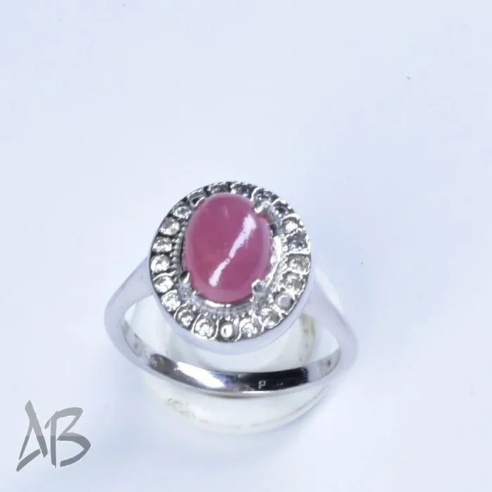 انگشتر نقره زنانه اصل عیار 925 نگین دار یاقوت سرخ آفریقایی آقابزرگ کد 654 - Image 5