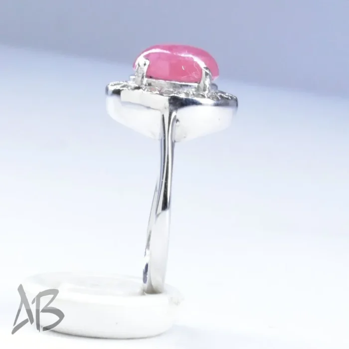 انگشتر نقره زنانه اصل عیار 925 نگین دار یاقوت سرخ آفریقایی آقابزرگ کد 654 - Image 8