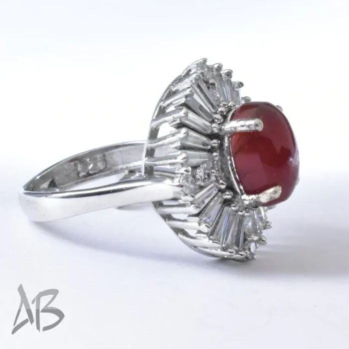 انگشتر نقره زنانه نگین عقیق یمنی اصل و رکاب درشت و زیبا کد 660 - Image 4