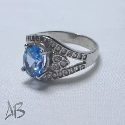 انگشتر نقره زنانه نگين توپاز