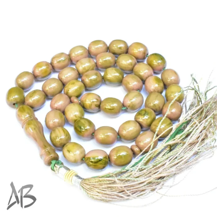 تسبیح سندلوس 41 دانه بودار تراش بیضی طرح دار و زیبا کد 1095 آقابزرگ - Image 6