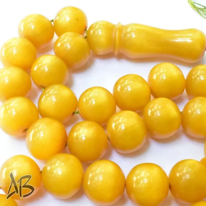 تسبیح سندلوس بودار 33 دانه اصل کد 1096 گرد با جلای صدفی بسیار زیبا آقابزرگ - Image 4