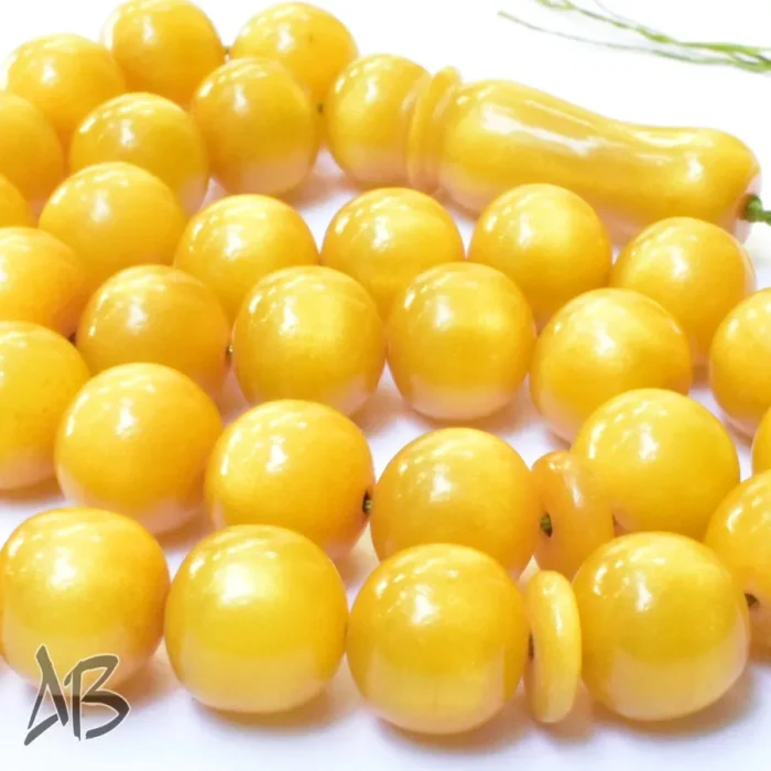 تسبیح سندلوس بودار 33 دانه اصل کد 1096 گرد با جلای صدفی بسیار زیبا آقابزرگ - Image 6