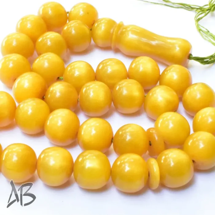 تسبیح سندلوس بودار 33 دانه اصل کد 1096 گرد با جلای صدفی بسیار زیبا آقابزرگ - Image 7