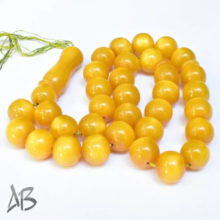 تسبیح سندلوس بودار 33 دانه اصل کد 1096 گرد با جلای صدفی بسیار زیبا آقابزرگ - Image 8