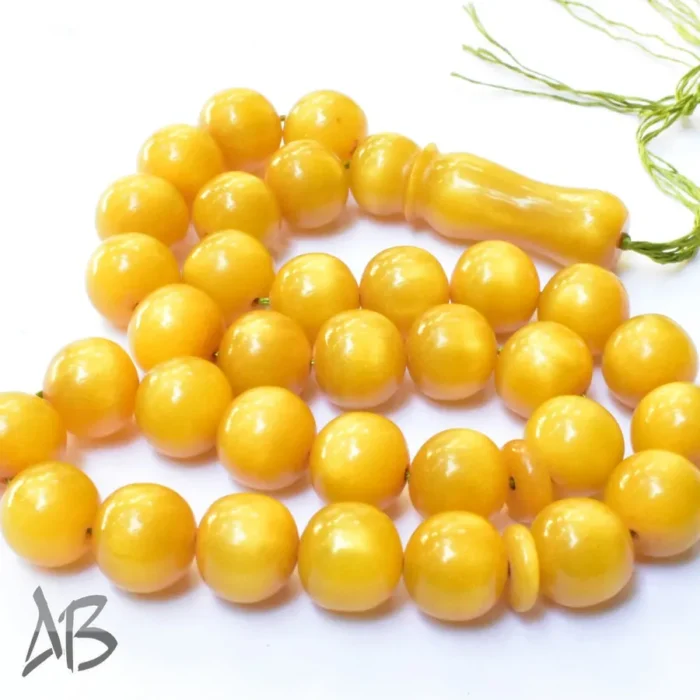 تسبیح سندلوس بودار 33 دانه اصل کد 1096 گرد با جلای صدفی بسیار زیبا آقابزرگ - Image 9