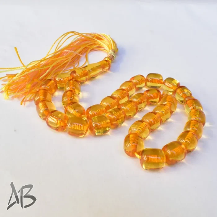 تسبیح سندلوس بودار 33 دانه اصل کد 1103 بودار استوانه ای لبه گرد تراش طرح قدیم آقابزرگ - Image 5