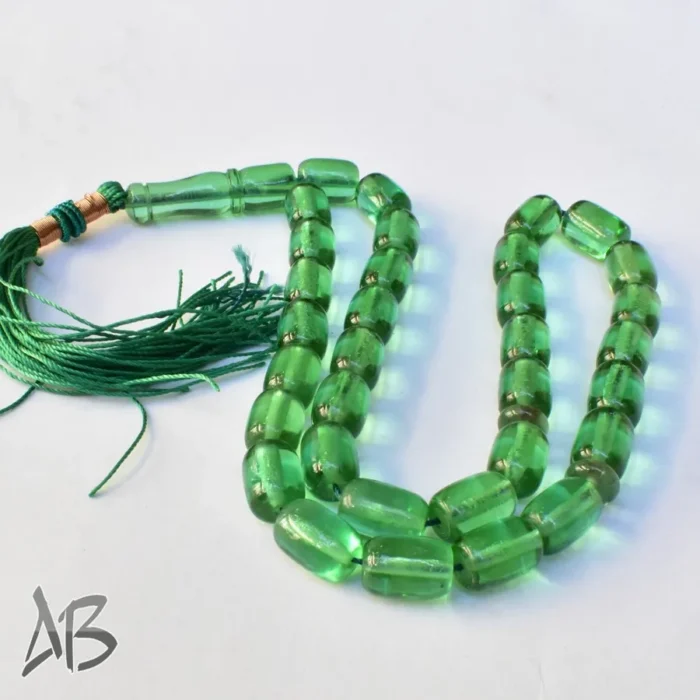 تسبیح سندلوس بودار 33 دانه اصل کد 1104 بودار کپسولی کشیده تراش طرح قدیم آقابزرگ - Image 5