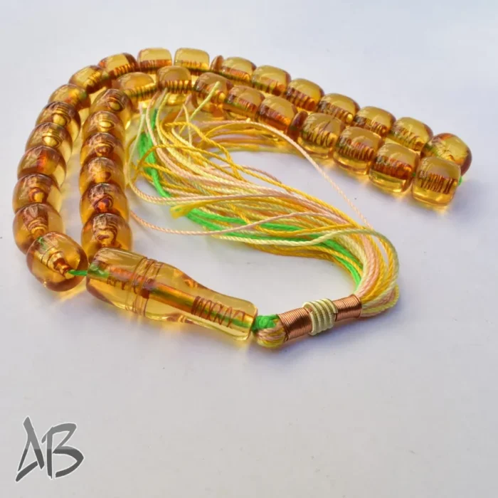 تسبیح سندلوس بودار 33 دانه اصل کد 1111 استوانه ای تراش طرح قدیم آقابزرگ - Image 5