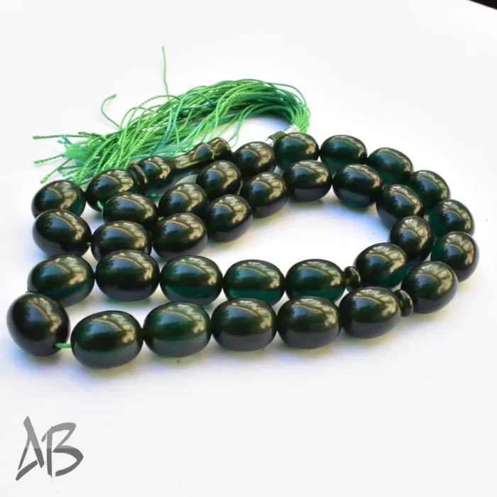 تسبیح سندلوس بودار 33 دانه اصل کد 1112 تخم کفتری تراش طرح قدیم آقابزرگ - Image 4