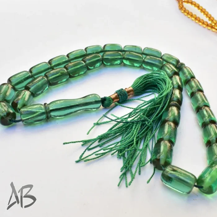 تسبیح سندلوس بودار 33 دانه اصل کد 1116 کپسولی کشیده تراش طرح قدیم آقابزرگ - Image 5