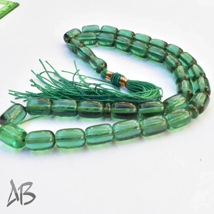 تسبیح سندلوس بودار 33 دانه اصل کد 1116 کپسولی کشیده تراش طرح قدیم آقابزرگ - Image 6