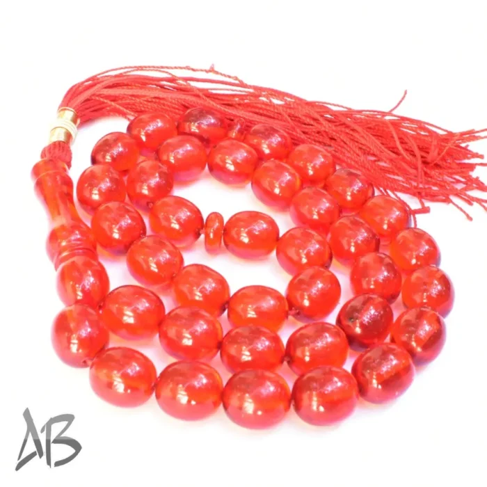 تسبیح سندلوس 37 دانه اصل بودار تراش تخم‌مرغی زیبا کد 1118 آقابزرگ - Image 5