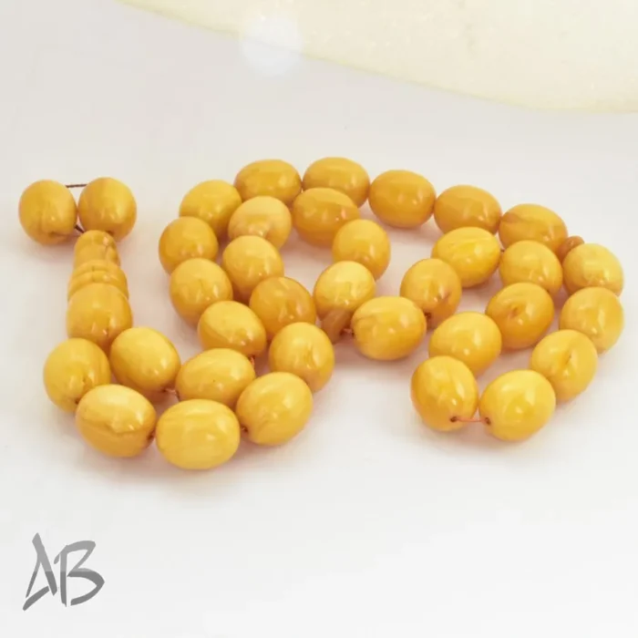 تسبیح سندلوس 33 دانه اصل کد 1122 بودار تراش بیضی خوشدست آقابزرگ - Image 6