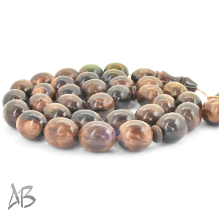 تسبیح سندلوس 33 دانه اصل کد 1124 بودار تراش بیضی زیبا آقابزرگ - Image 4