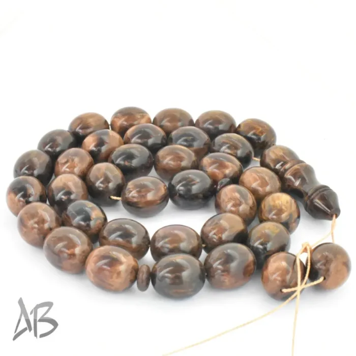 تسبیح سندلوس 33 دانه اصل کد 1124 بودار تراش بیضی زیبا آقابزرگ - Image 5