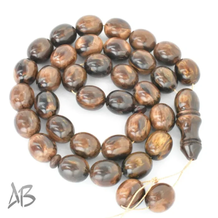 تسبیح سندلوس 33 دانه اصل کد 1124 بودار تراش بیضی زیبا آقابزرگ - Image 6