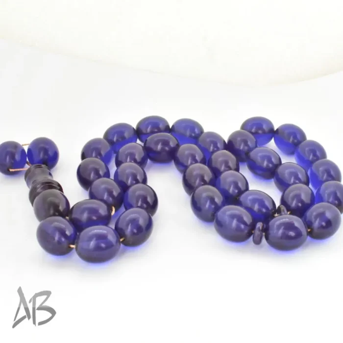 تسبیح سندلوس 33 دانه اصل کد 1125 بودار تراش بیضی زیبا آقابزرگ - Image 4