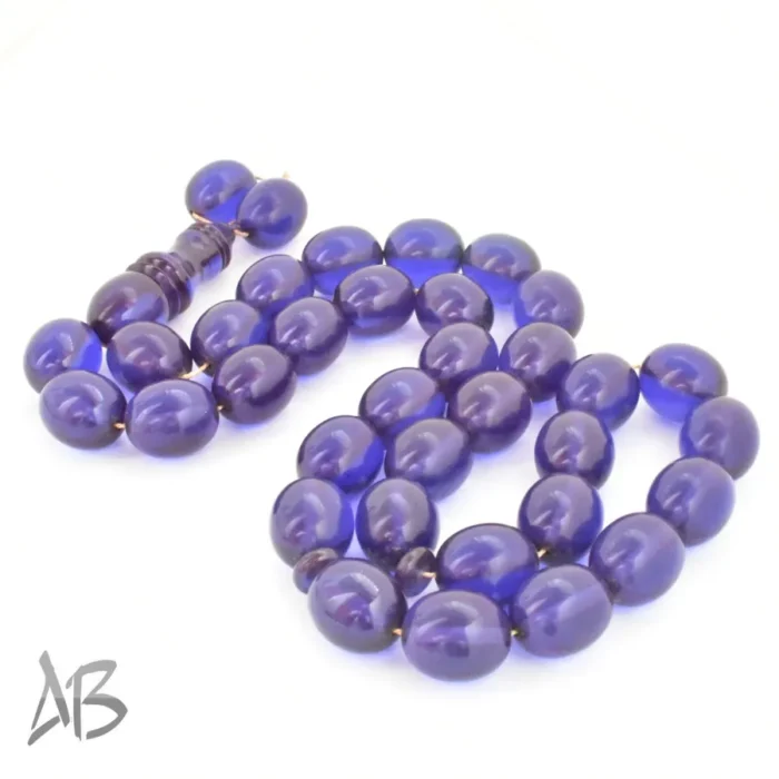 تسبیح سندلوس 33 دانه اصل کد 1125 بودار تراش بیضی زیبا آقابزرگ - Image 3