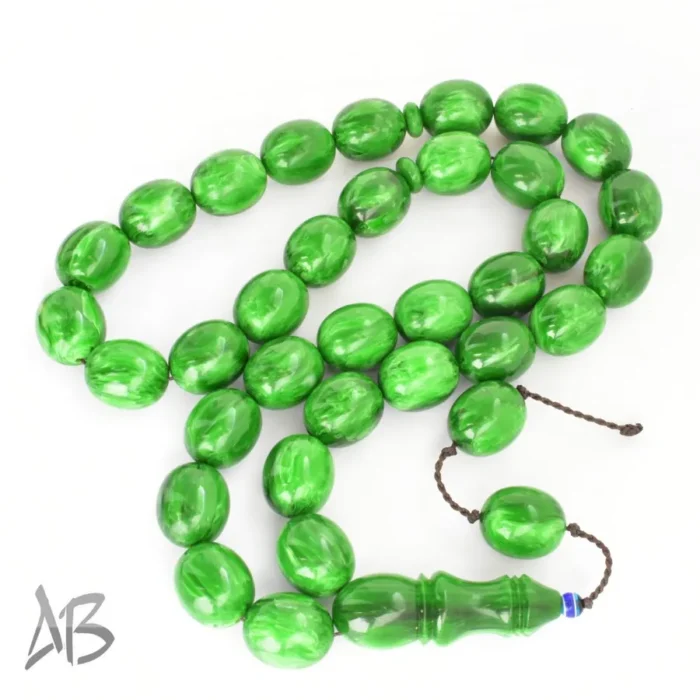 تسبیح سندلوس 33 دانه اصل کد 1127 بودار تراش بیضی خوشرنگ و جذاب آقابزرگ - Image 6