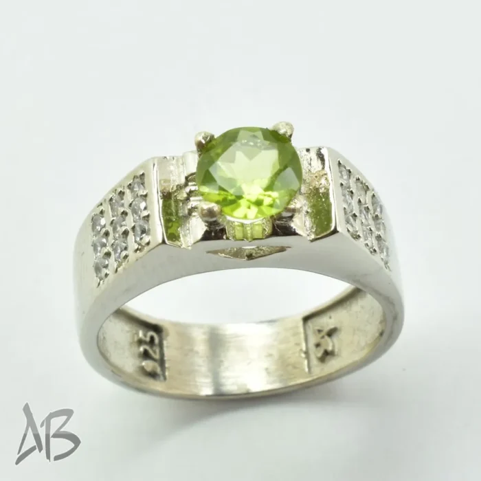 M214 (4)_27_11zon انگشتر مردانه نقره با طراحی جذاب و نگین زبرجد آقابزرگ کد 214 - Image 7