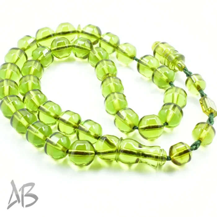 تسبیح سندلوس بودار 33 دانه اصل کد 1128 تراش دوکی قپان دار بسیار زیبا آقابزرگ - Image 3