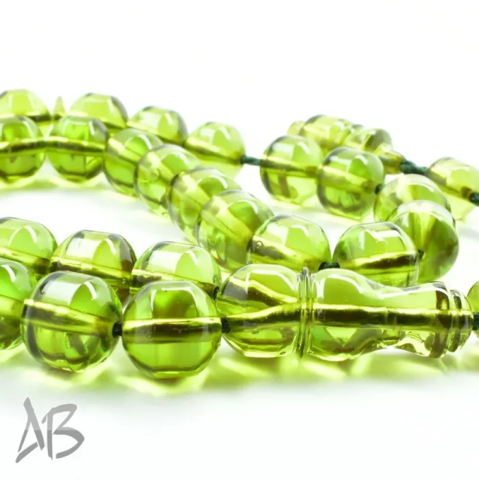 تسبیح سندلوس بودار 33 دانه اصل کد 1128 تراش دوکی قپان دار بسیار زیبا آقابزرگ - Image 5