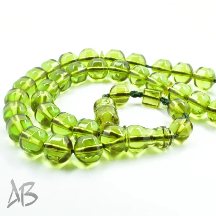 تسبیح سندلوس بودار 33 دانه اصل کد 1128 تراش دوکی قپان دار بسیار زیبا آقابزرگ - Image 9