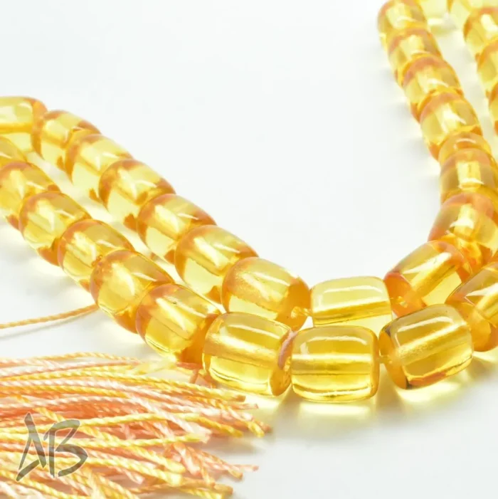 تسبیح سندلوس بودار 33 دانه اصل کد 1129 استوانه‌ای لبه گرد ریز خوشرنگ شفاف آقابزرگ - Image 6