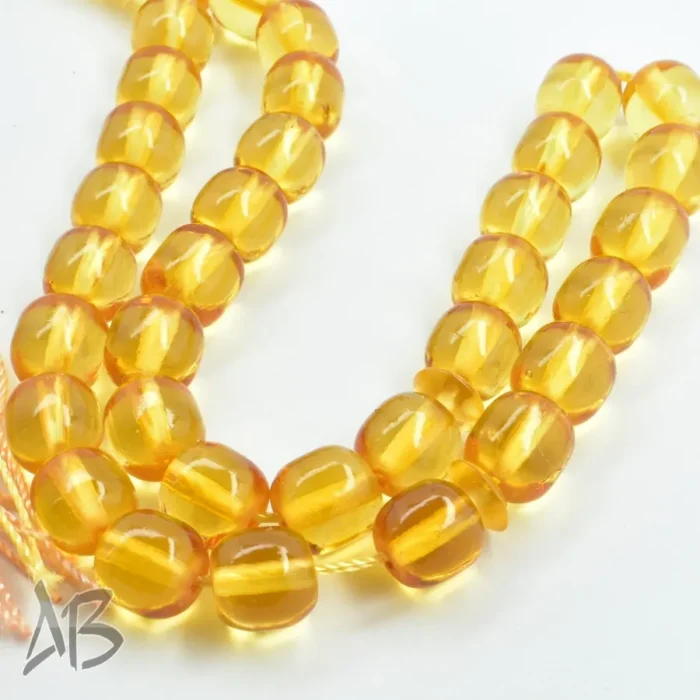 تسبیح سندلوس بودار 33 دانه اصل کد 1130 استوانه‌ای شفاف آقابزرگ - Image 4