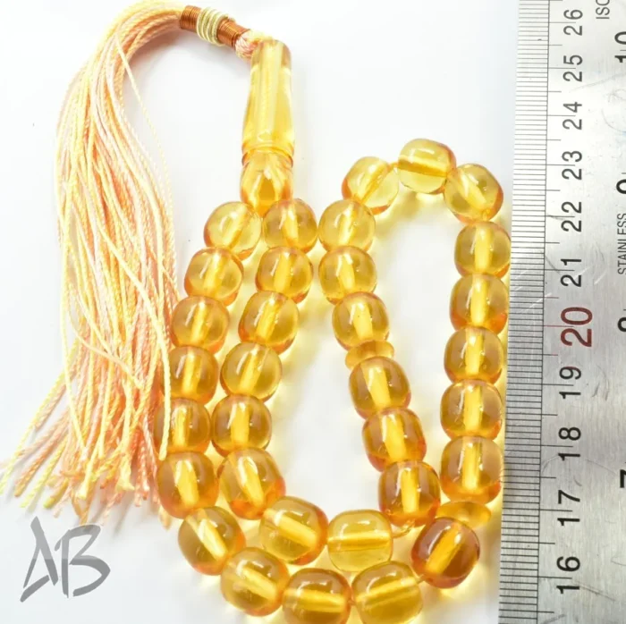 تسبیح سندلوس بودار 33 دانه اصل کد 1130 استوانه‌ای شفاف آقابزرگ - Image 6