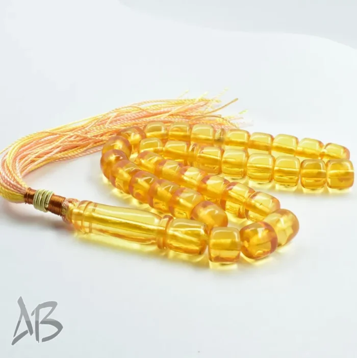 تسبیح سندلوس بودار 33 دانه اصل کد 1131 استوانه‌ای ریز شفاف آقابزرگ - Image 4