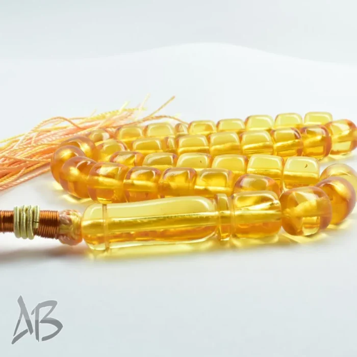 تسبیح سندلوس بودار 33 دانه اصل کد 1131 استوانه‌ای ریز شفاف آقابزرگ - Image 5