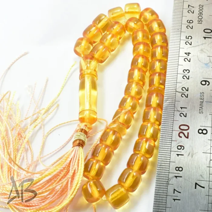 تسبیح سندلوس بودار 33 دانه اصل کد 1131 استوانه‌ای ریز شفاف آقابزرگ - Image 7