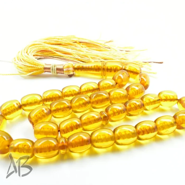 تسبیح سندلوس بودار 33 دانه اصل کد 1135 استوانه‌ای پرتقالی طرح قدیم آقابزرگ - Image 5