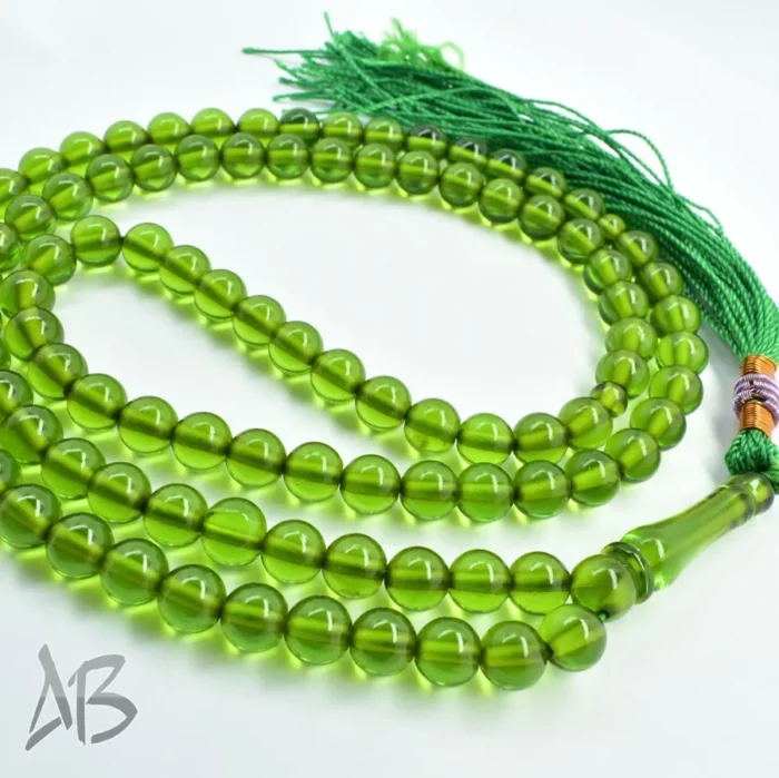 تسبیح سندلوس 100 دانه (101 دانه) کد 1138 بودار گرد سبز آقابزرگ - Image 5