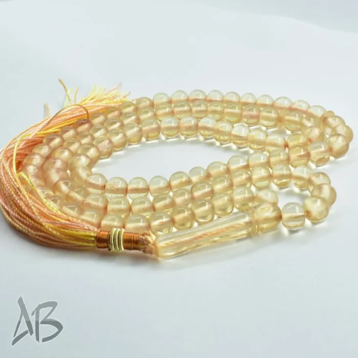 تسبیح سندلوس 100 دانه (101 دانه) کد 1141 بودار کرمی رنگ آقابزرگ - Image 5