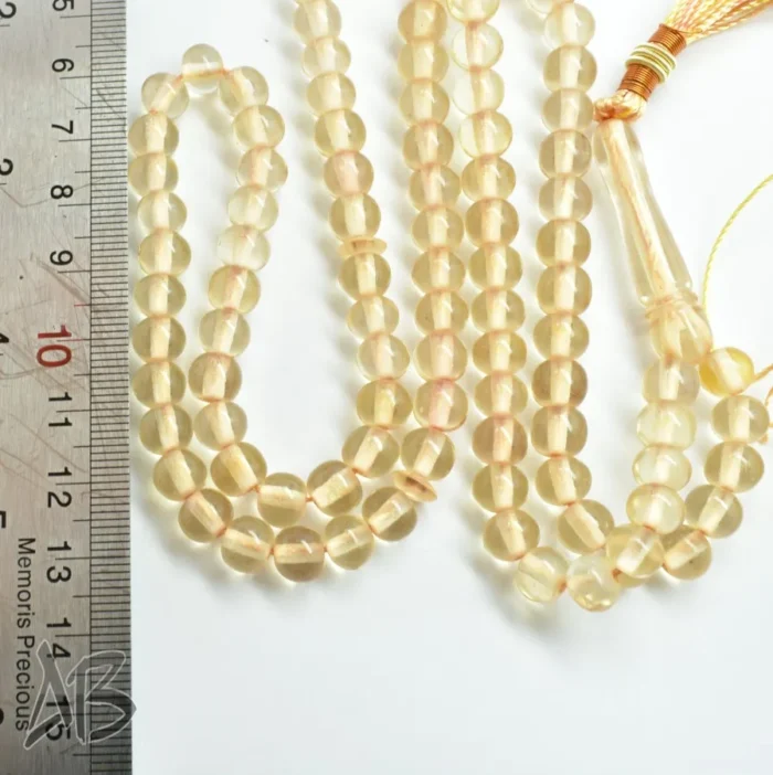 تسبیح سندلوس 100 دانه (101 دانه) کد 1141 بودار کرمی رنگ آقابزرگ - Image 7