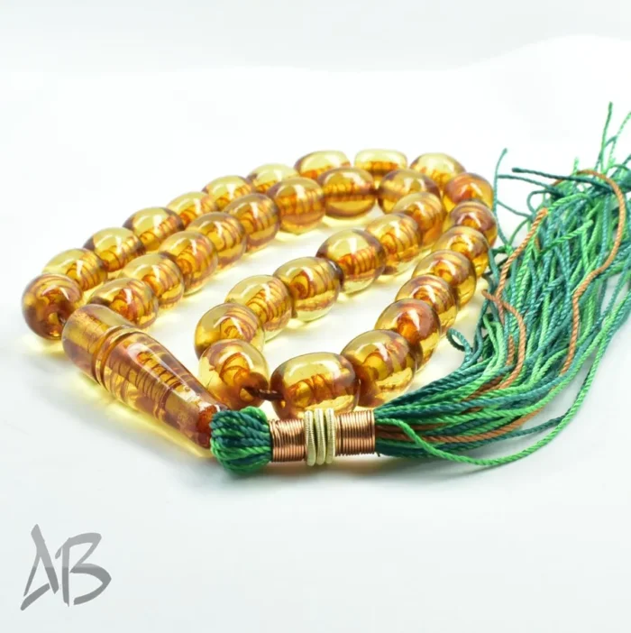 تسبیح سندلوس بودار 33 دانه اصل کد 1149 استوانه‌ای خوشدست کوتاه طرح قدیم آقابزرگ - Image 4