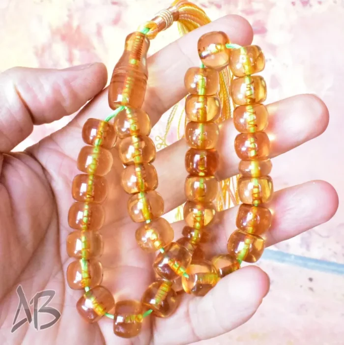 تسبیح سندلوس بودار 33 دانه اصل کد 1150 کپسولی کوتاه خوشدست طرح قدیم آقابزرگ - Image 5