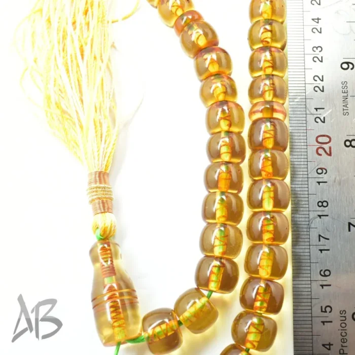 تسبیح سندلوس بودار 33 دانه اصل کد 1150 کپسولی کوتاه خوشدست طرح قدیم آقابزرگ - Image 6