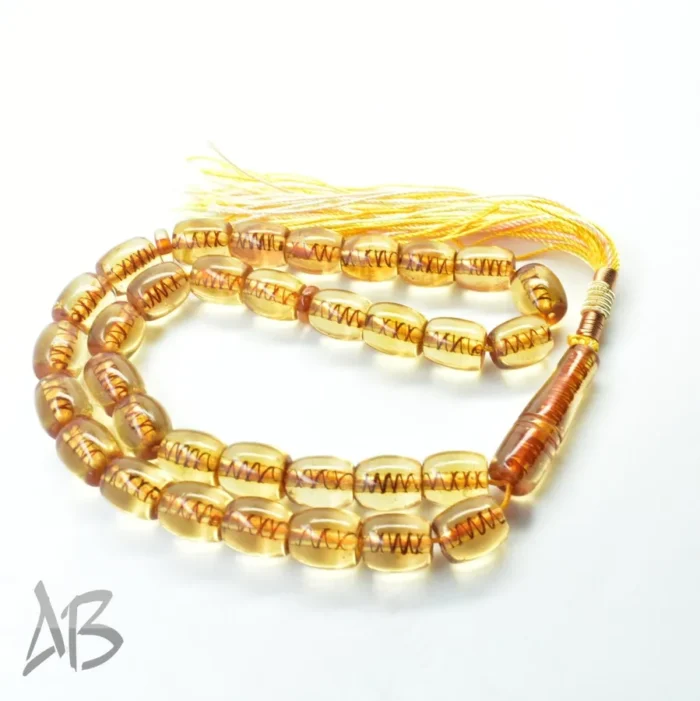 تسبیح سندلوس بودار 33 دانه اصل کد 1151 استوانه‌ای کشیده خوشدست کوتاه طرح قدیم آقابزرگ - Image 5