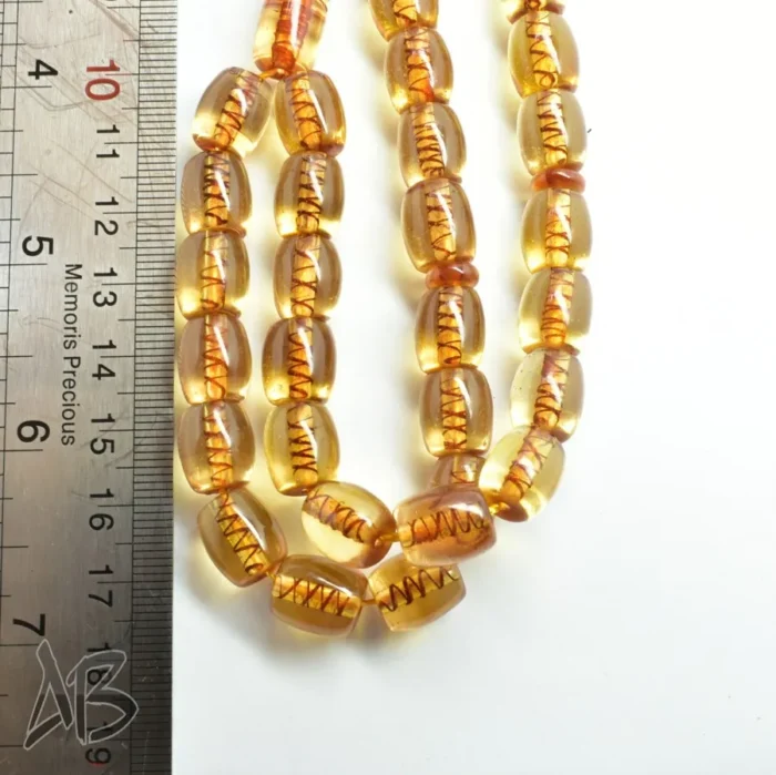 تسبیح سندلوس بودار 33 دانه اصل کد 1151 استوانه‌ای کشیده خوشدست کوتاه طرح قدیم آقابزرگ - Image 7