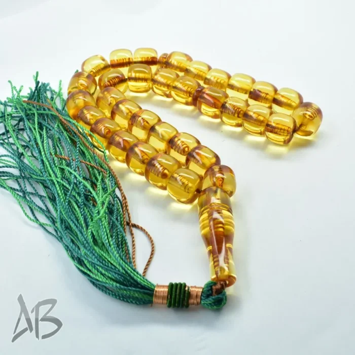 تسبیح سندلوس بودار 33 دانه اصل کد 1154 کپسولی کوتاه طرح قدیم آقابزرگ - Image 5